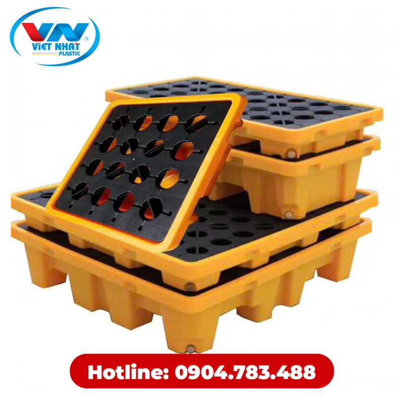 Pallet nhựa chống tràn dầu