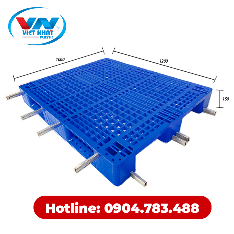 Pallet nhựa thanh thép