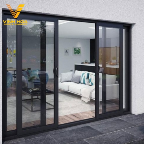 Cửa lùa 4 cánh nhôm Xingfa