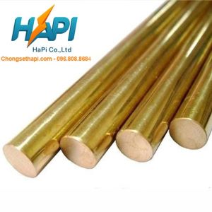 Cọc Tiếp Địa Bằng Đồng Vàng Hoặc Đồng Đỏ Đặc Chủng