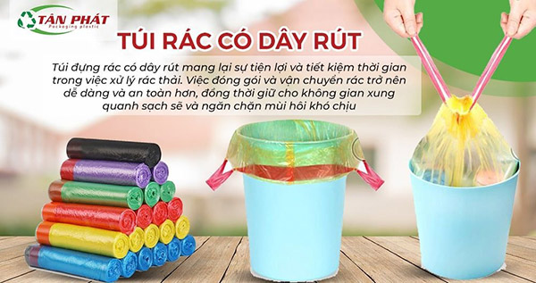 Túi đựng rác có dây rút