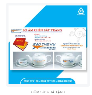 In quà tặng gốm sứ