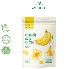 Chuối Sấy Giòn Không Đường Wenatur 100g