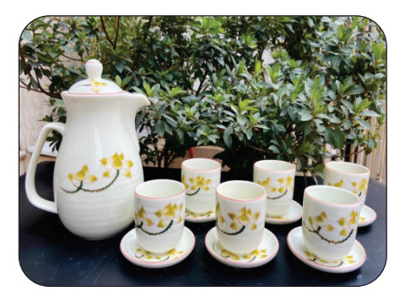 Bộ bình cốc gốm sứ