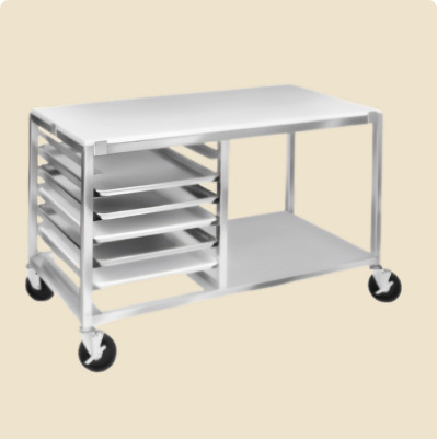 Kệ đẩy bánh inox
