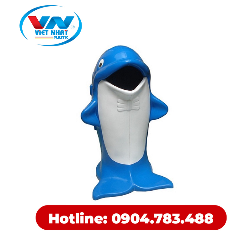 Thùng rác nhựa Composite cá heo