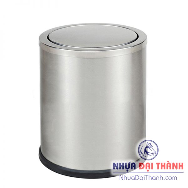 Thùng rác inox nắp lật tròn