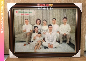 Tranh Gạo Ảnh Chụp Gia Đình