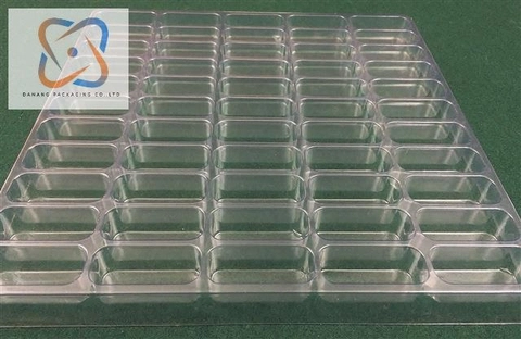 Khay nhựa trong có khoang chữ nhật