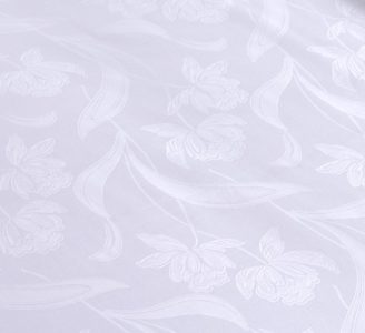 Vải trắng hoa văn