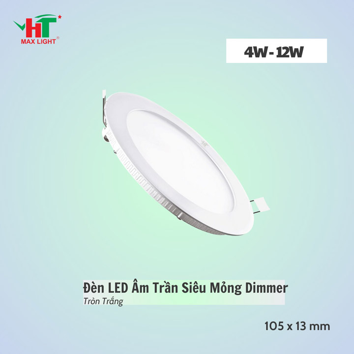 Đèn LED Âm Trần Siêu Mỏng Tròn Dimmer