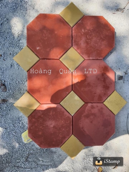 Gạch bát giác kèm nhân vàng