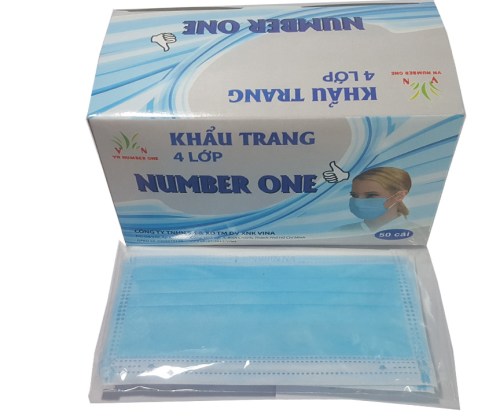 Khẩu trang xanh 4 lớp