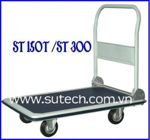 Xe đẩy hàng 4 bánh đáy thép