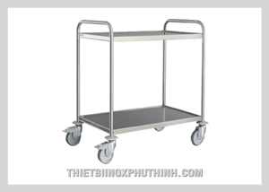 Xe đẩy inox 2 tầng