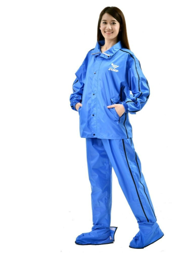 Áo mưa bộ màu xanh
