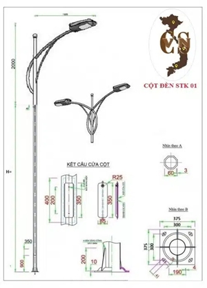 Cột Đèn Cao Áp STK 01