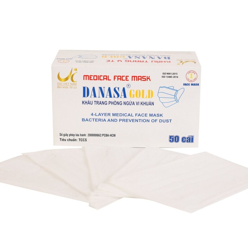 Khẩu trang y tế 4 lớp Danasa (màu trắng)
