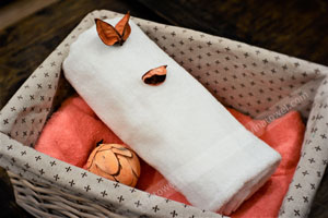 Khăn Mặt Cotton Trắng 34x34