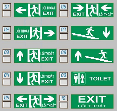 Đèn Exit Chỉ Dẫn Lối Thoát Hiểm