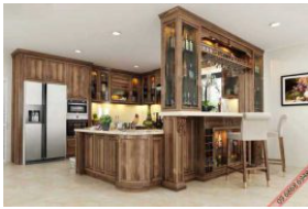 Tủ bếp gỗ Walnut
