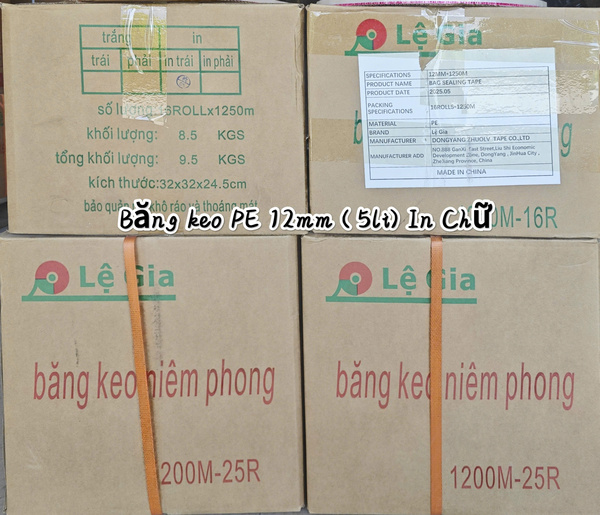 Băng keo PE 5 li in