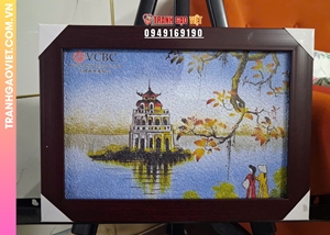 Tranh Gạo Tháp Rùa