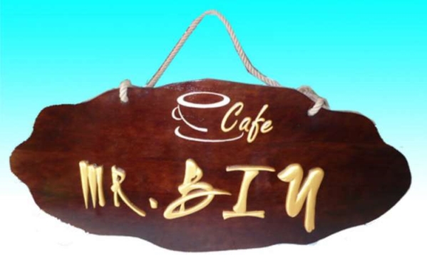 Biển chữ gỗ