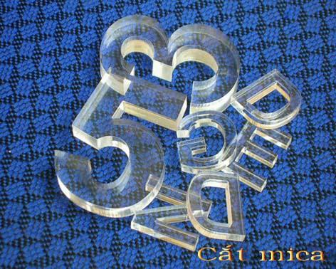 Cắt khắc Laser trên mica