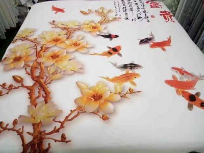 Vải bọc đệm thêu 3D