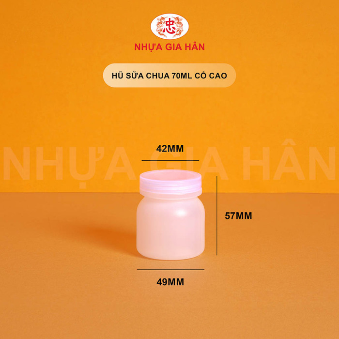 Hũ sữa chua nhựa HDPE 70ml cổ cao